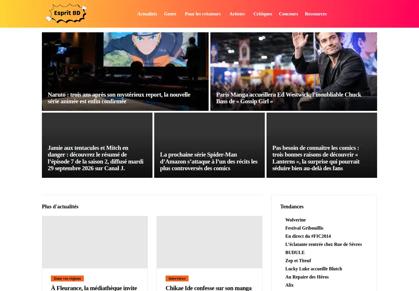 Screenshot of espritbd.fr