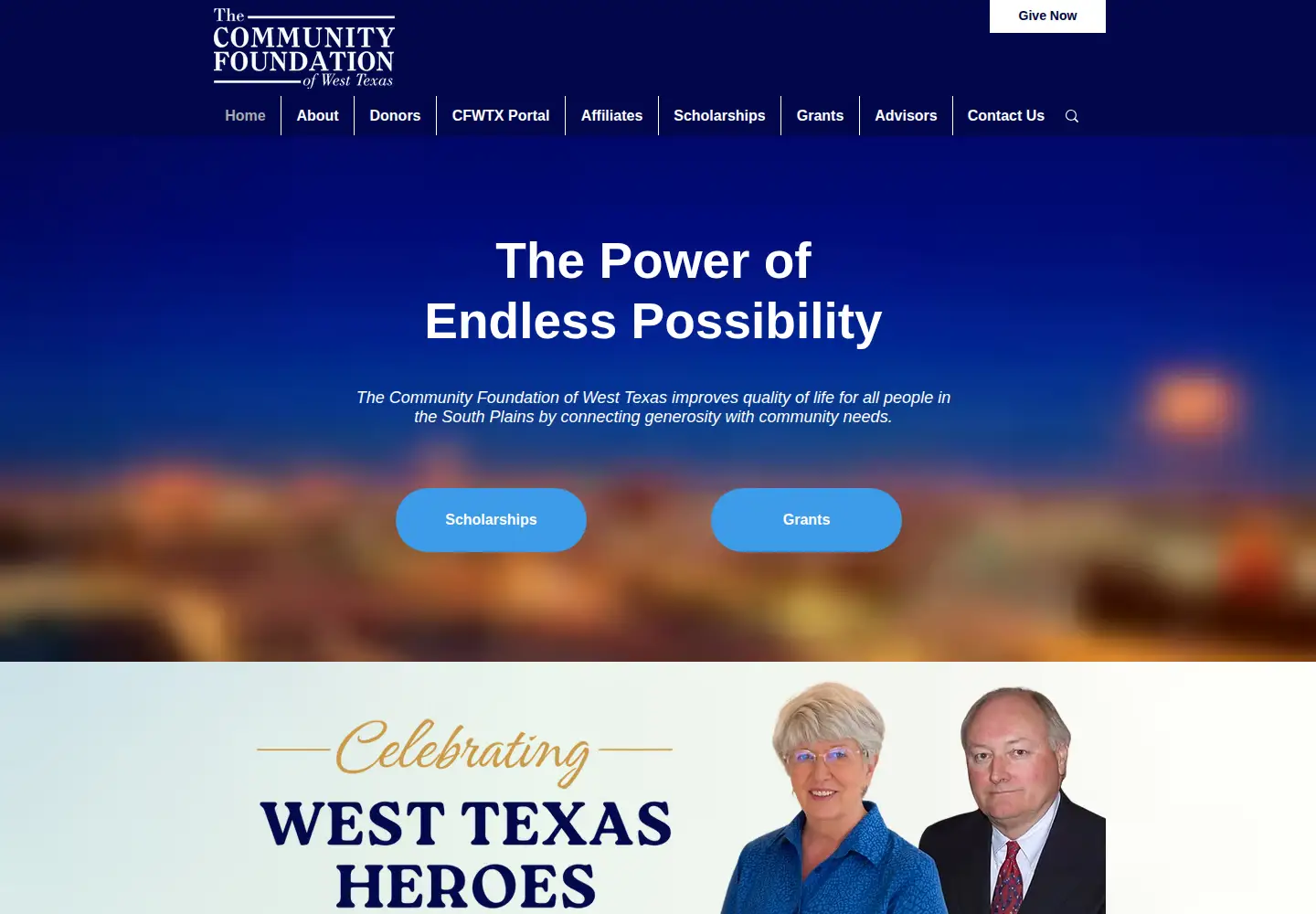 Screenshot of cfwtx.org