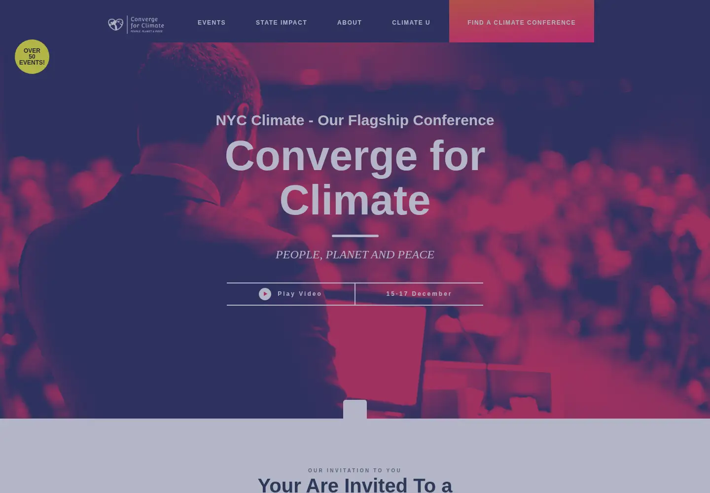 Screenshot of convergeforclimate.org