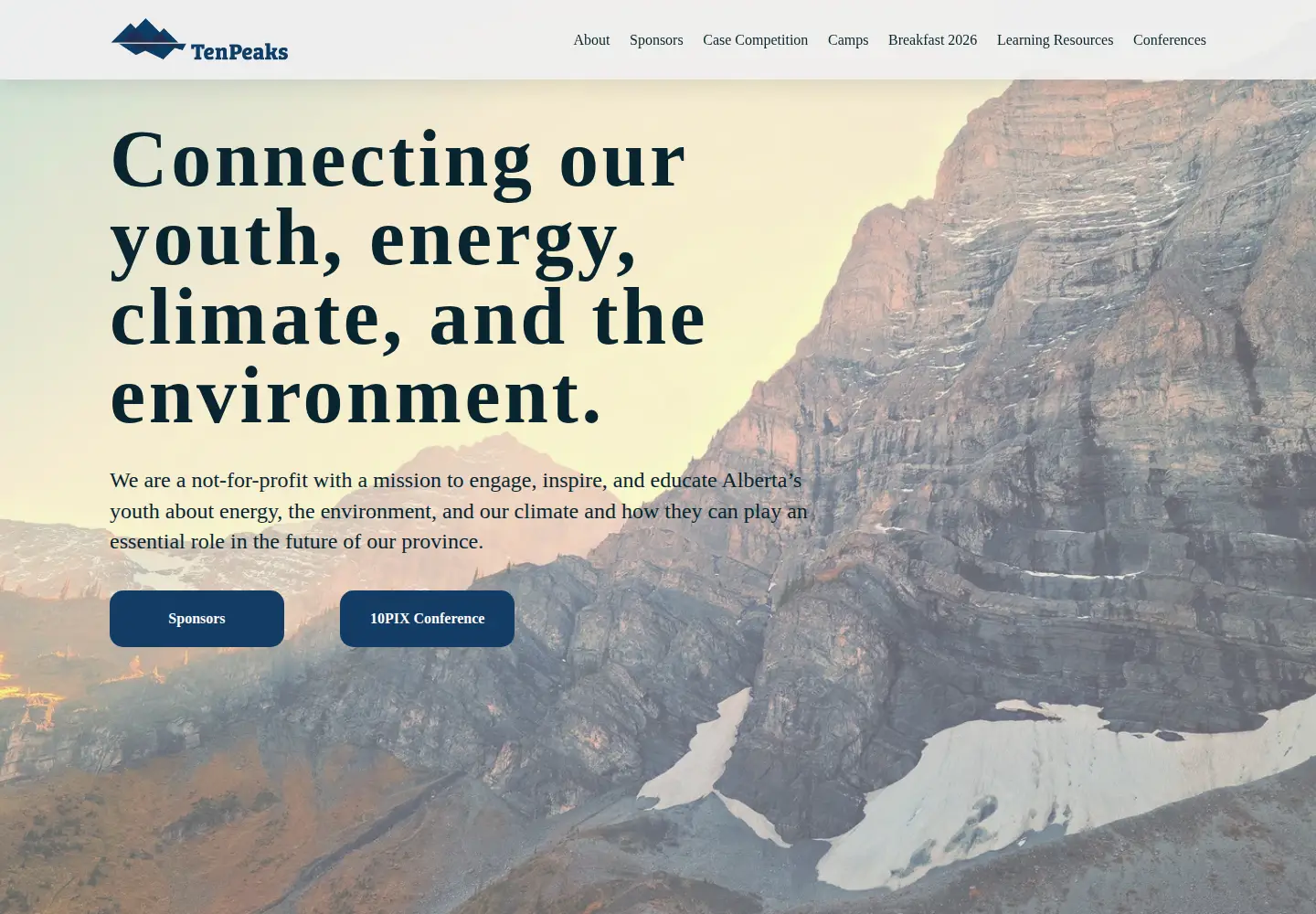 Screenshot of 10peaks.ca