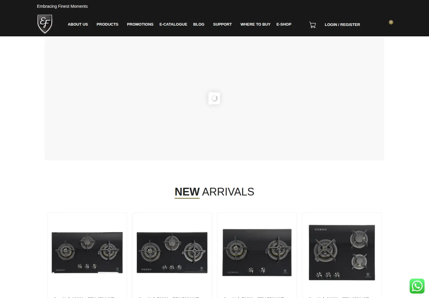 Captured homepage of ef.com.sg in the current scan