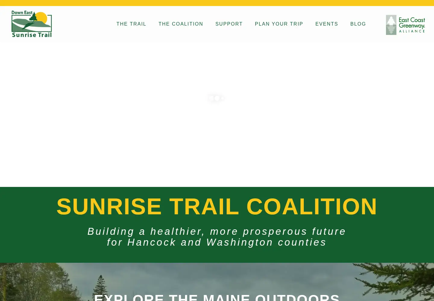 Captured homepage of sunrisetrail.org in the current scan