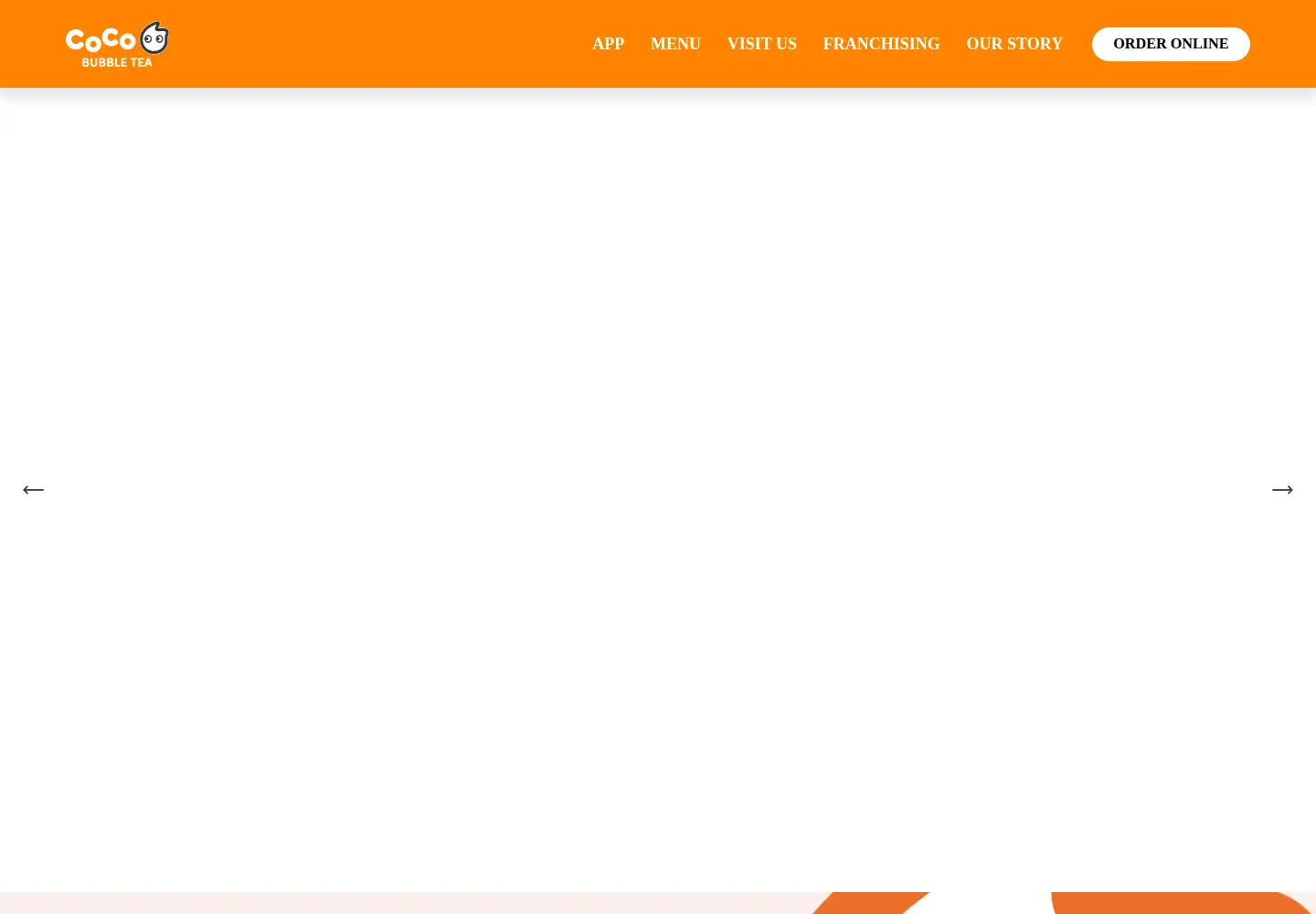 Captured homepage of cocobubbletea.com in the current scan