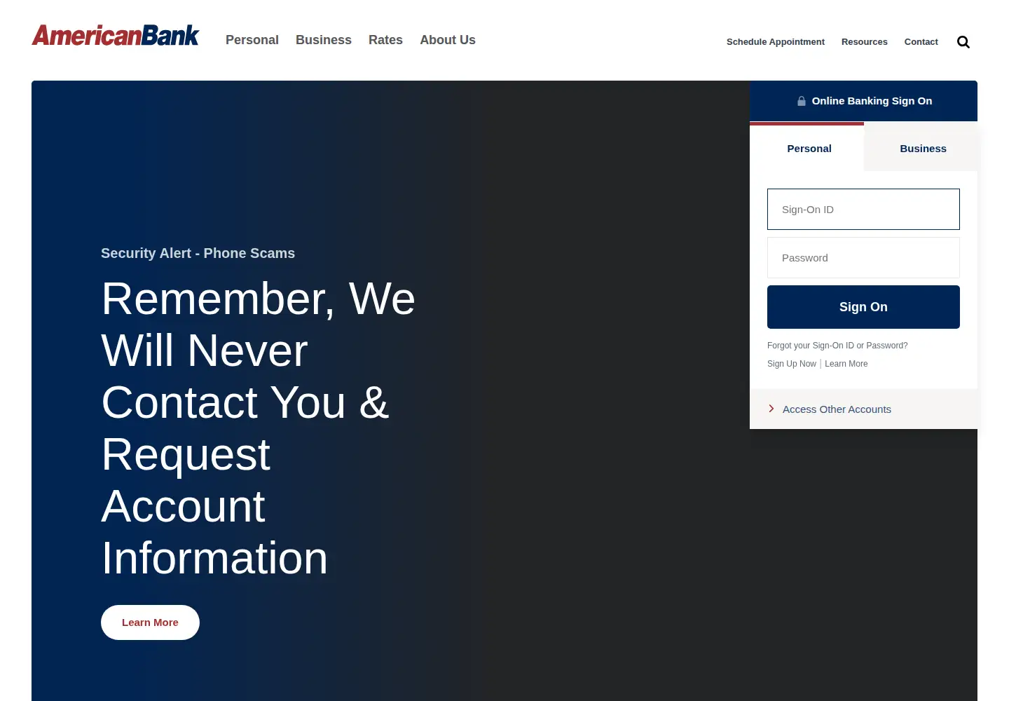 Screenshot of ambk.com