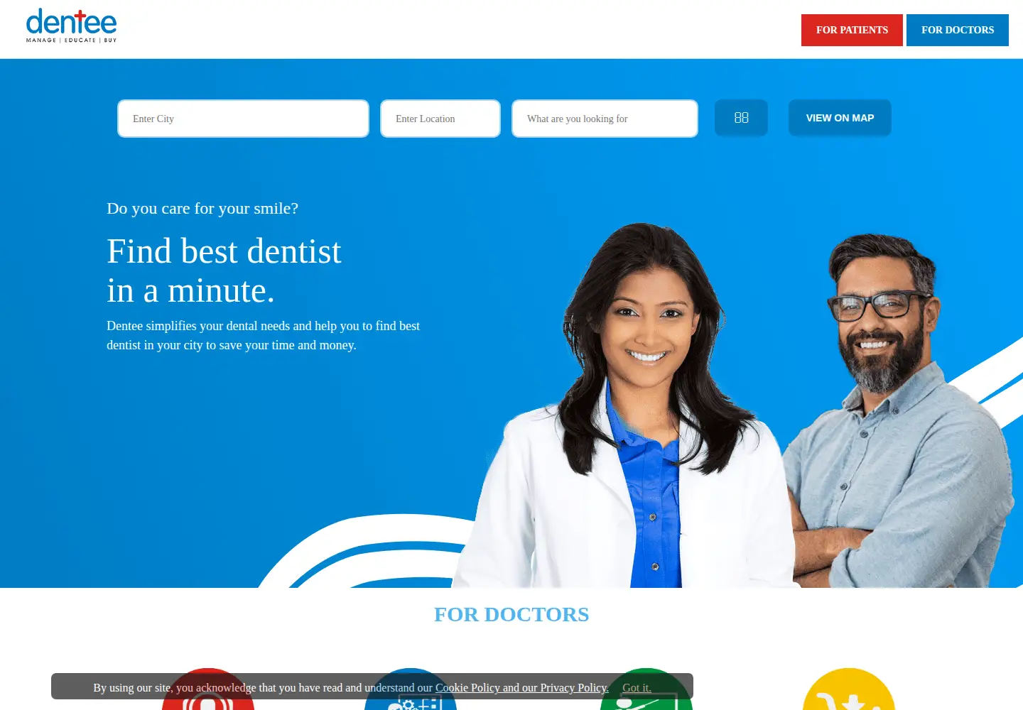 Screenshot of dentee.com