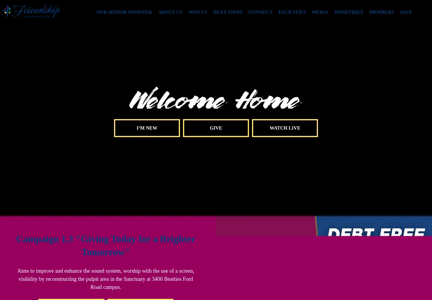 Screenshot of friendshipcharlotte.org