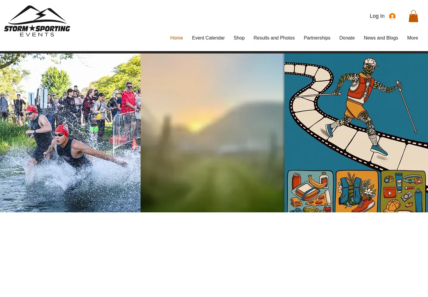 Screenshot of stormsportingevents.org