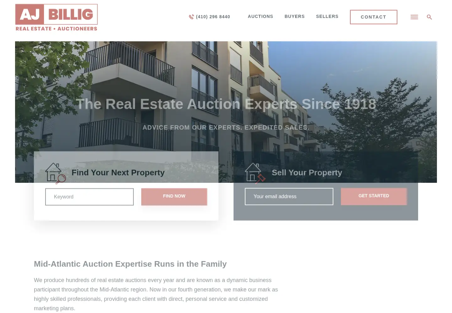 Screenshot of ajbillig.com