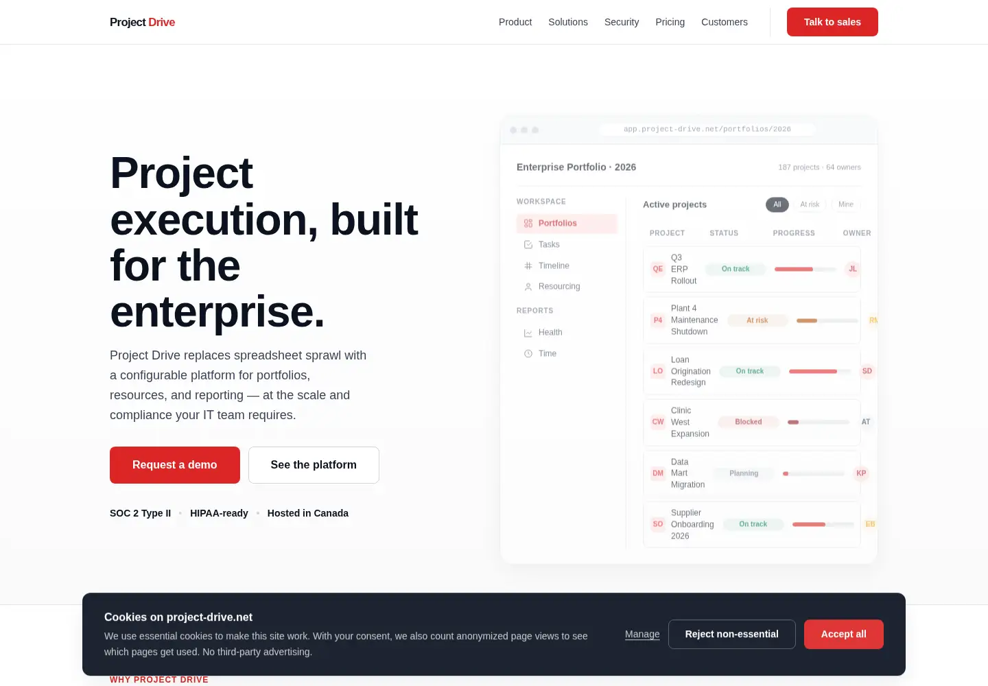 Screenshot of project-drive.net
