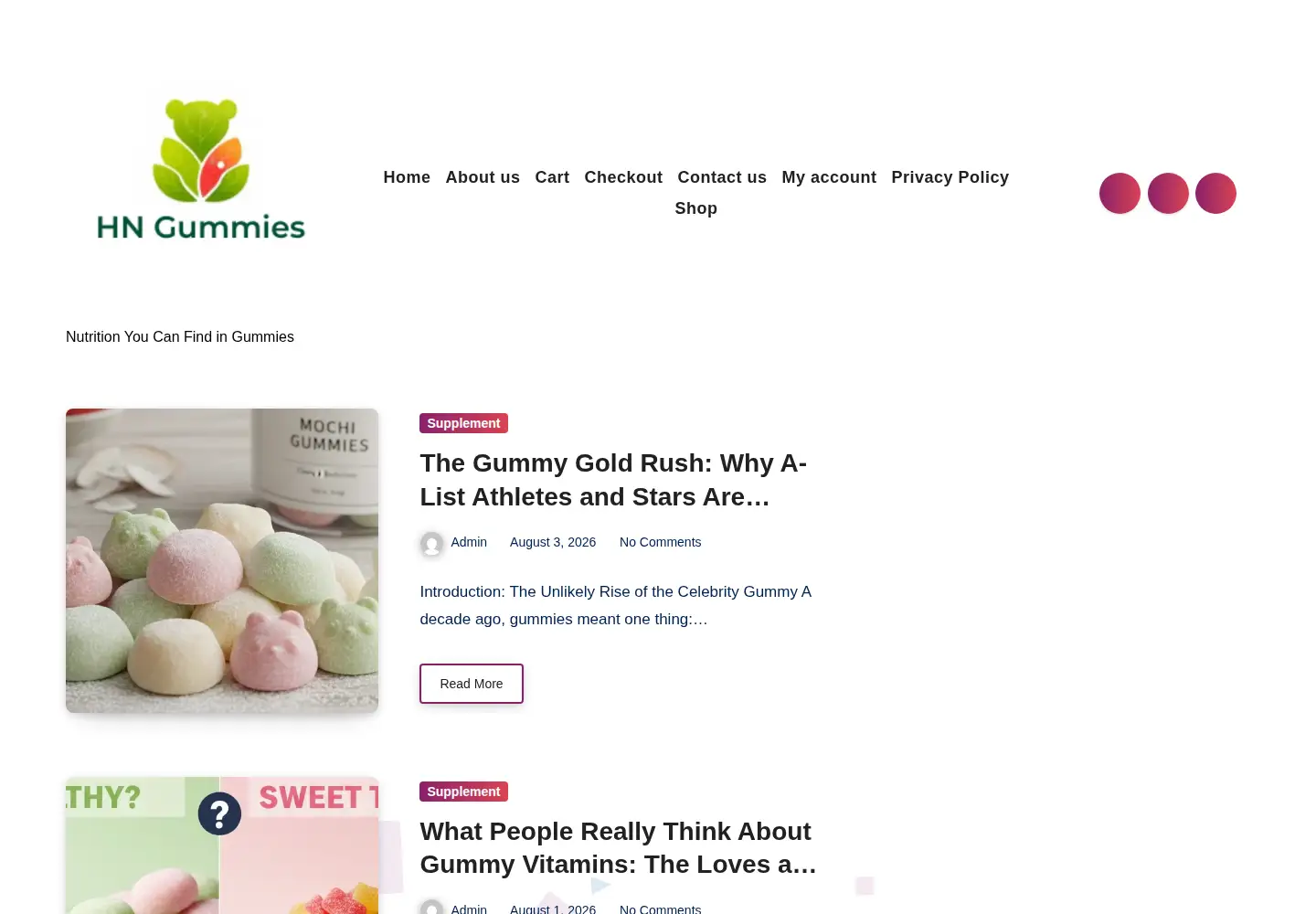 Screenshot of healthnutritiongummies.com