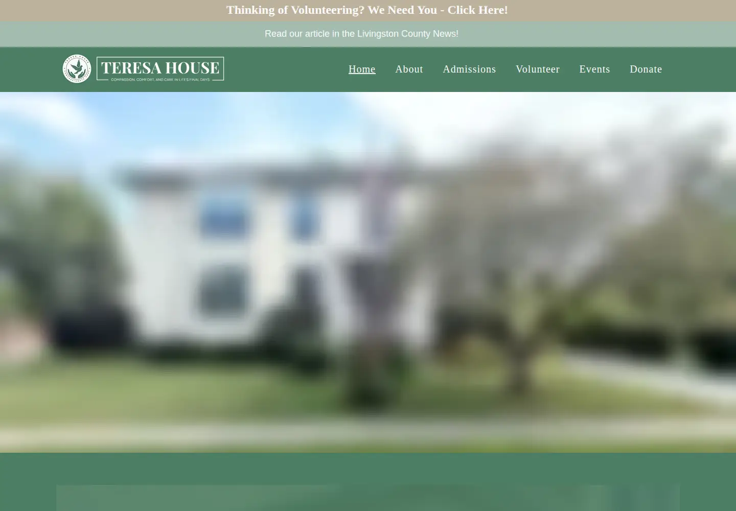 Screenshot of teresahouse.org