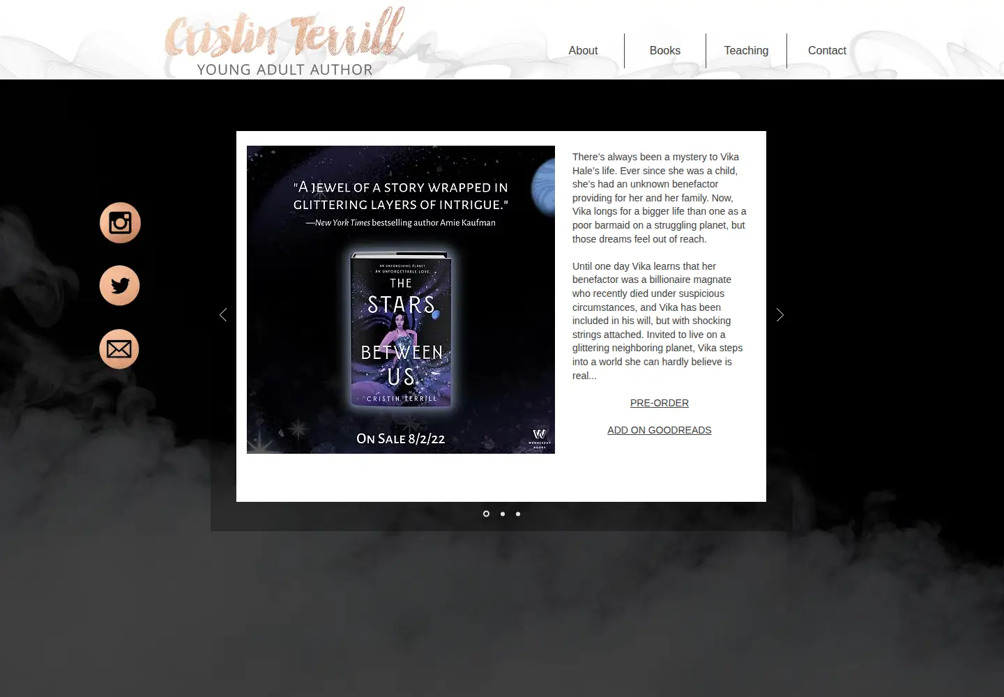 Screenshot of cristinterrill.com