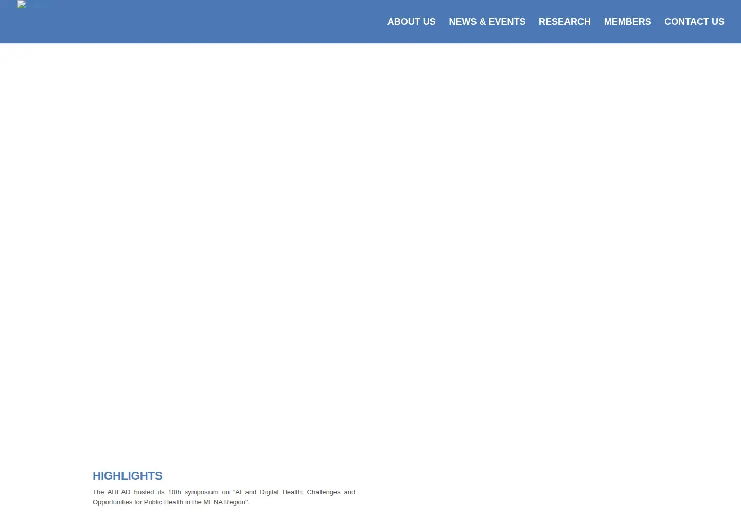 Captured homepage of ahead-network.org in the current scan