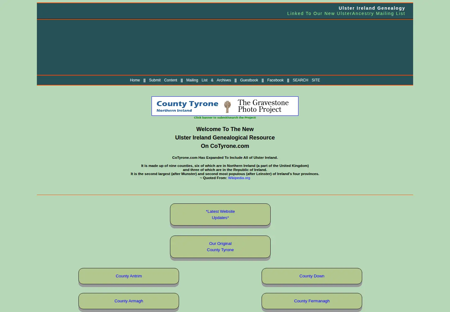 Captured homepage of cotyrone.com in the current scan