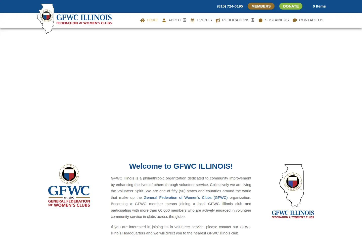 Screenshot of gfwcillinois.org