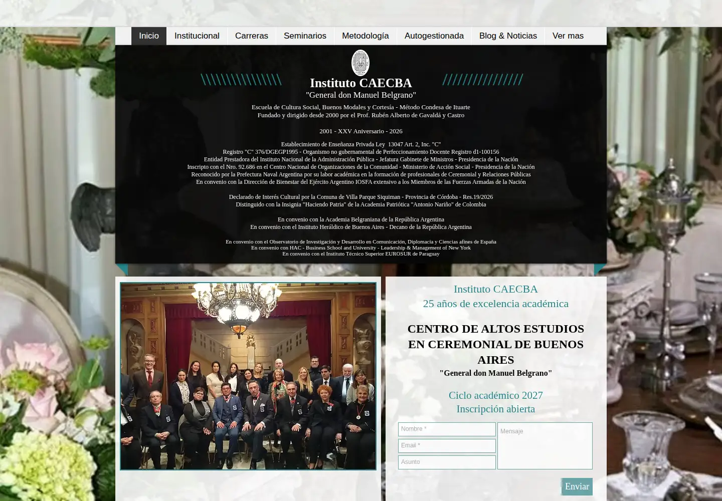 Captured homepage of caecba.com in the current scan