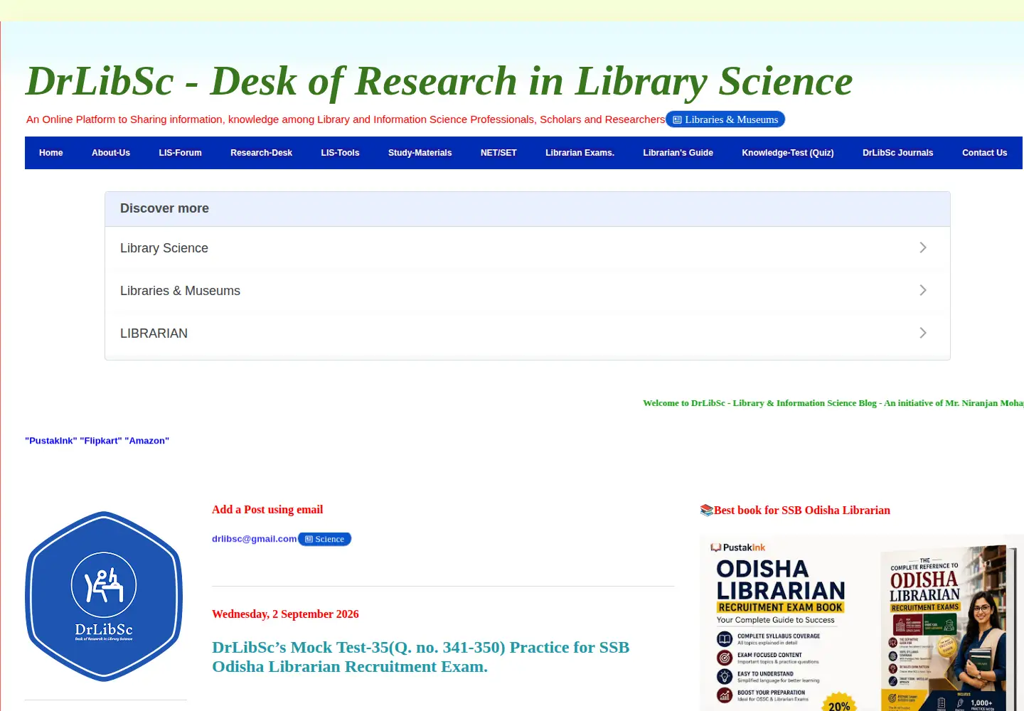 Captured homepage of drlibsc.com in the current scan