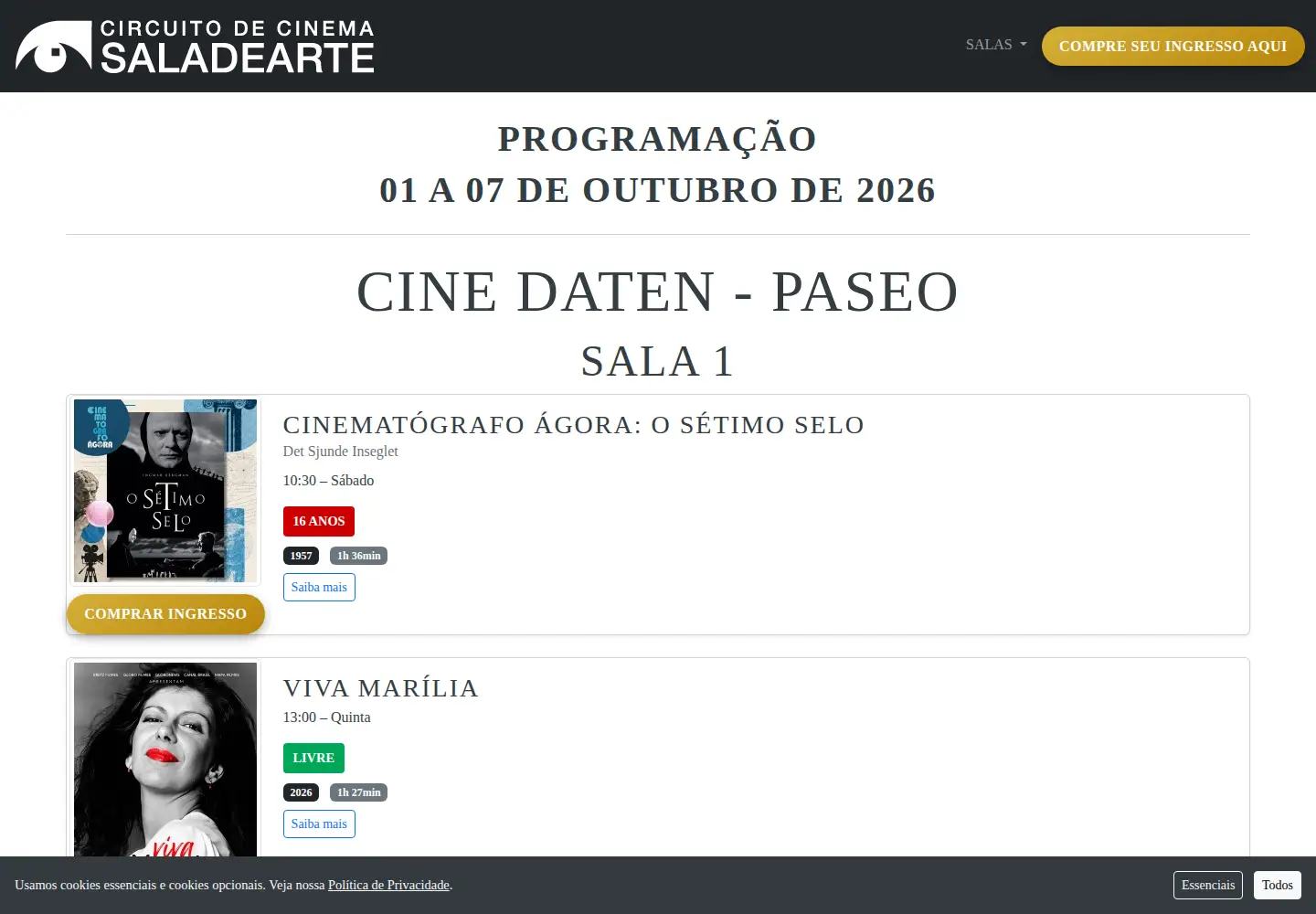 Screenshot of saladearte.art.br