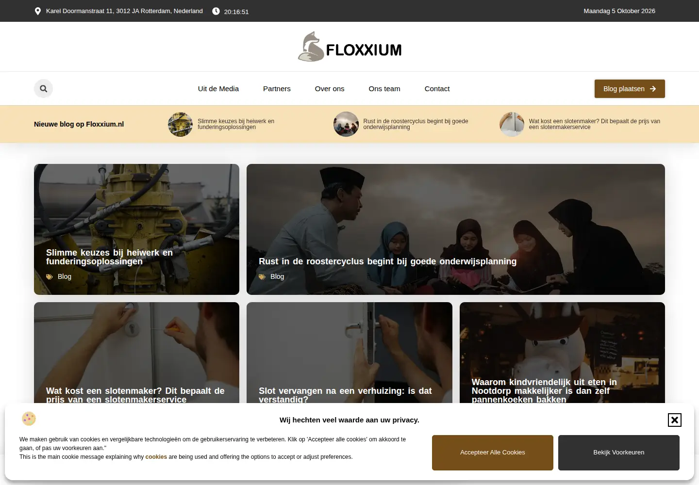 Captured homepage of floxxium.nl in the current scan