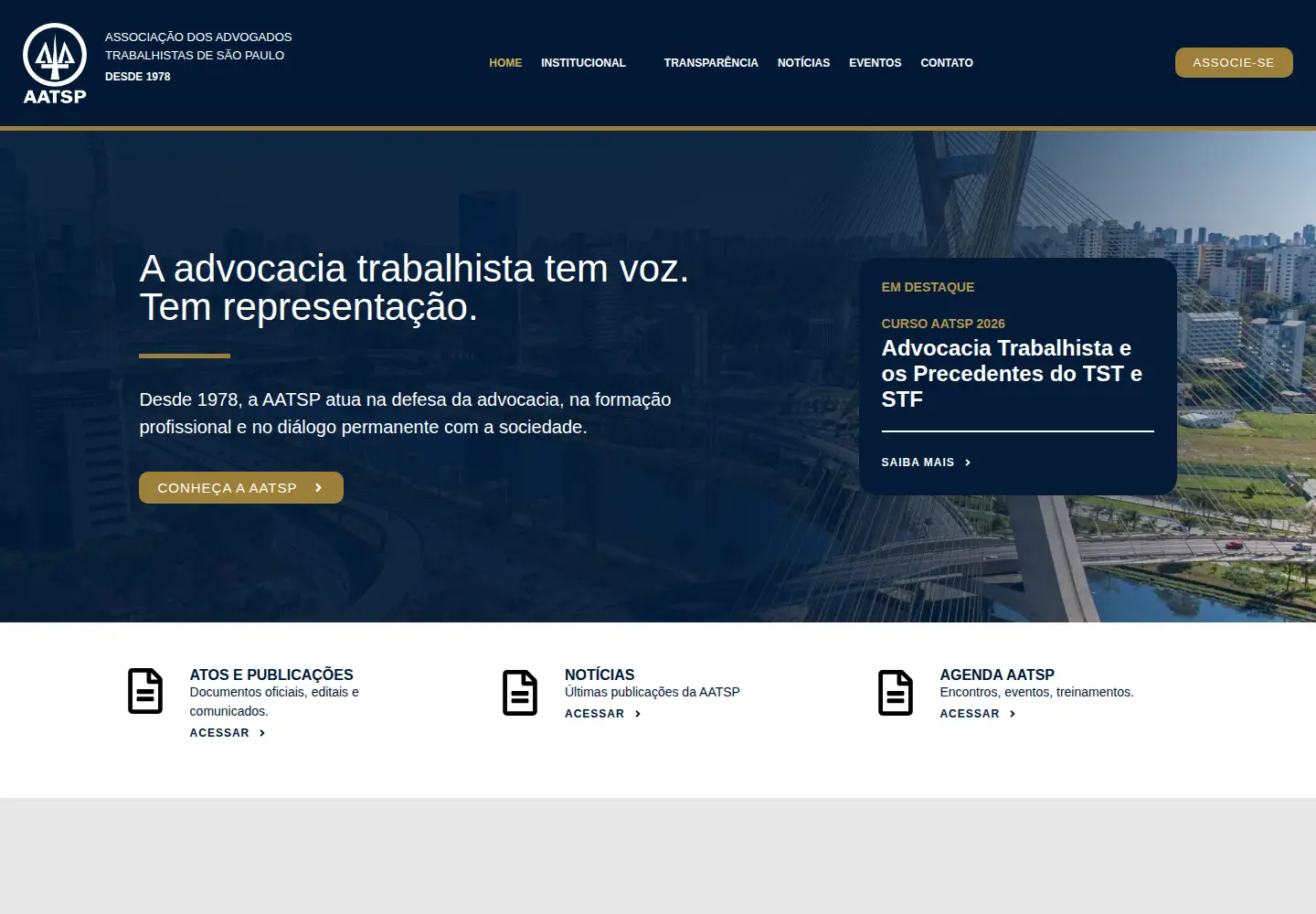 Screenshot of aatsp.com.br