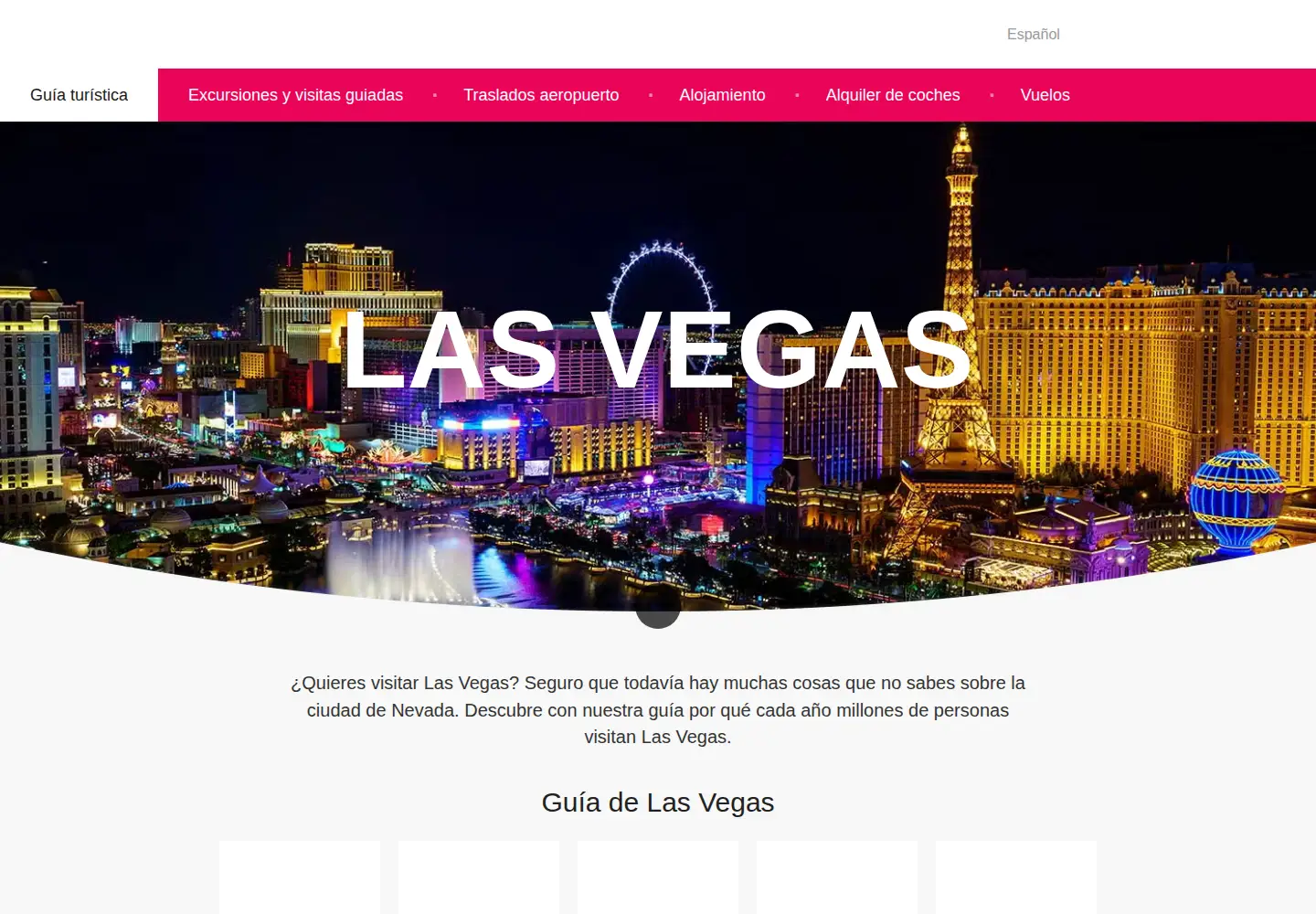 Screenshot of disfrutalasvegas.com