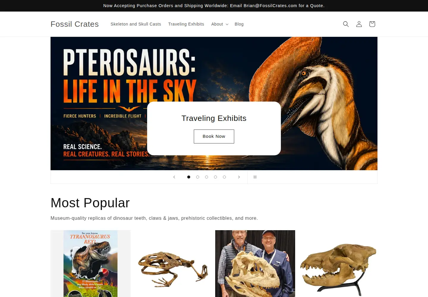 Screenshot of fossilcrates.com