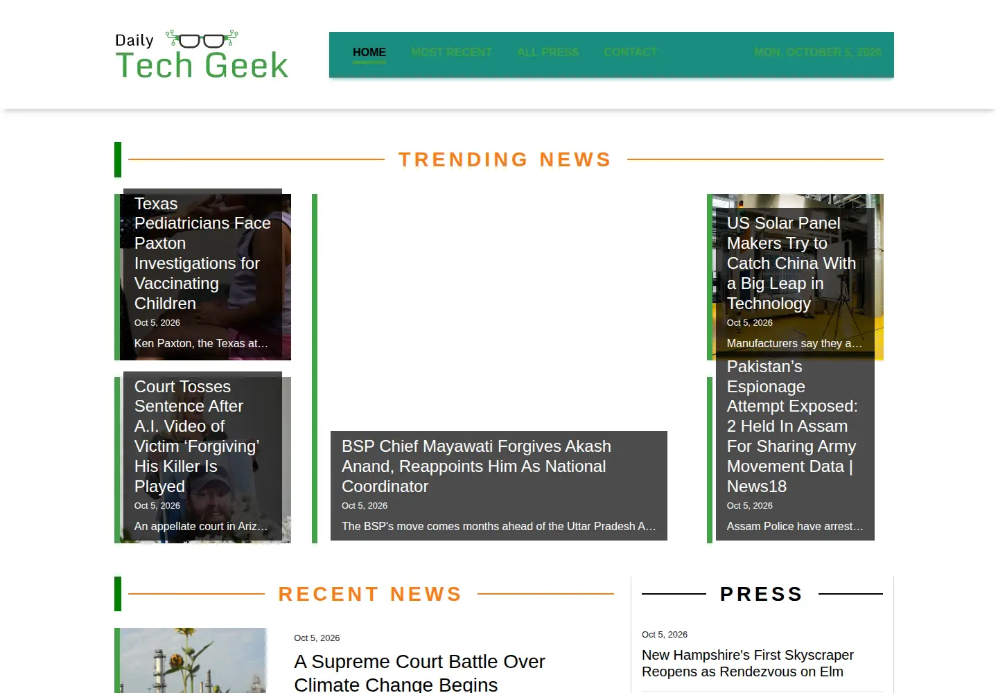 Screenshot of dailytechgeek.com