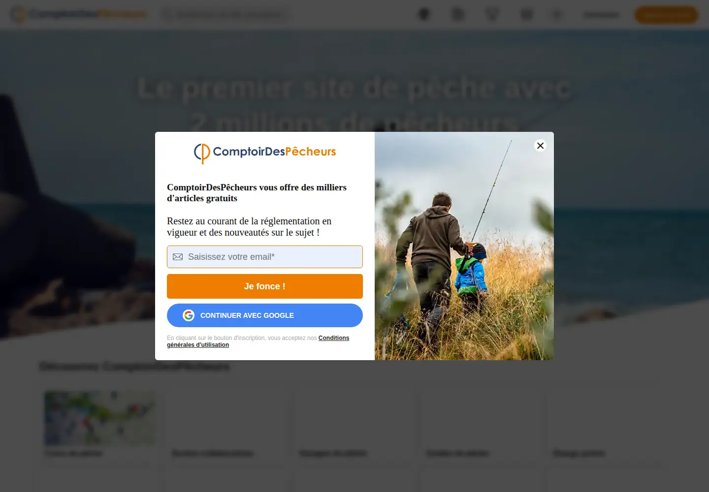 Captured homepage of comptoirdespecheurs.com in the current scan