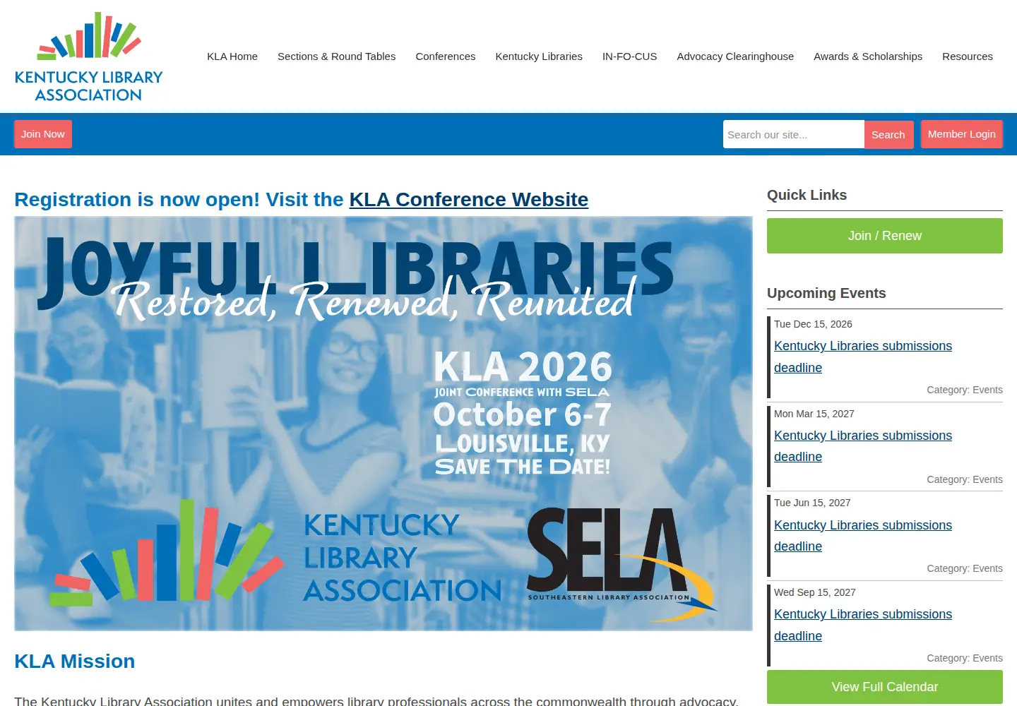 Screenshot of klaonline.org
