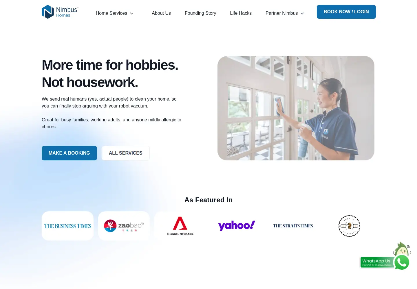 Screenshot of nimbushomes.com
