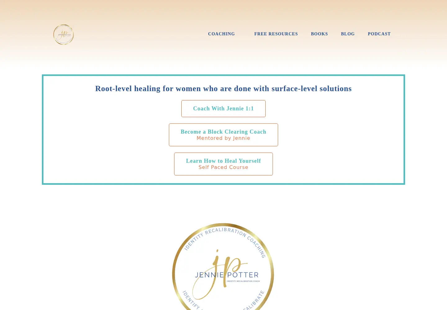 Screenshot of jenniepotter.com