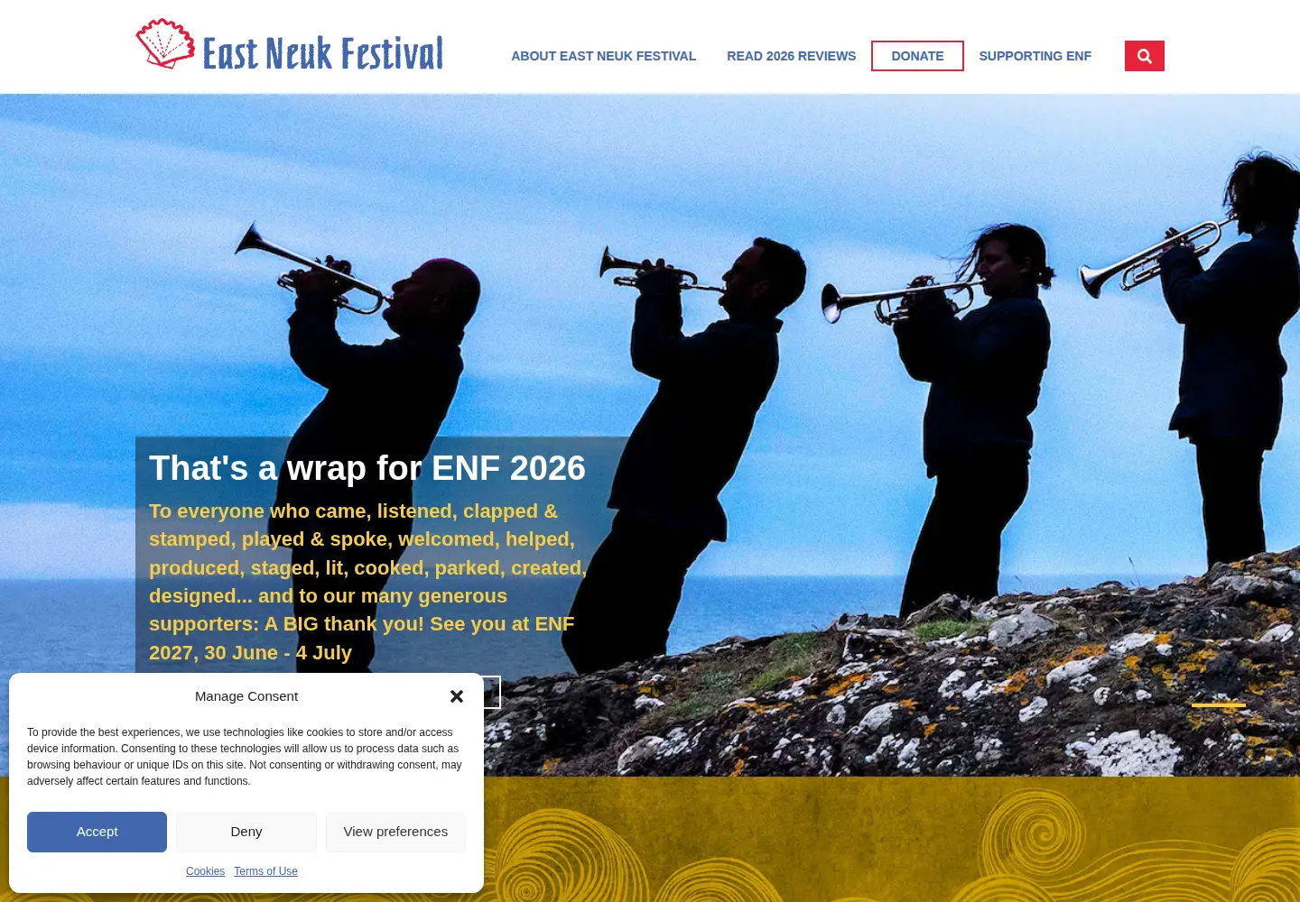 Screenshot of eastneukfestival.com