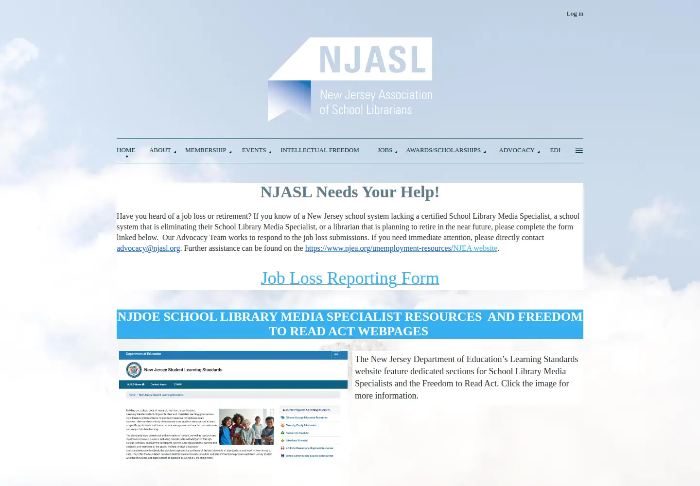 Screenshot of njasl.org