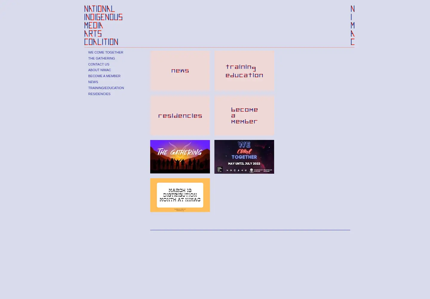 Captured homepage of nationalimac.org in the current scan