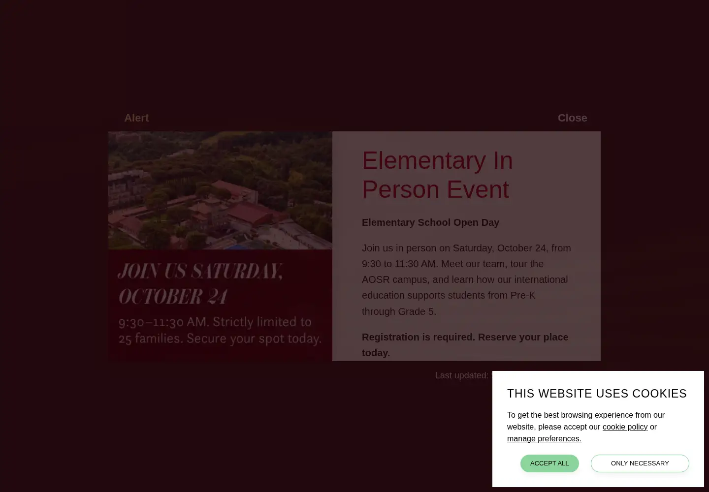 Screenshot of aosr.org