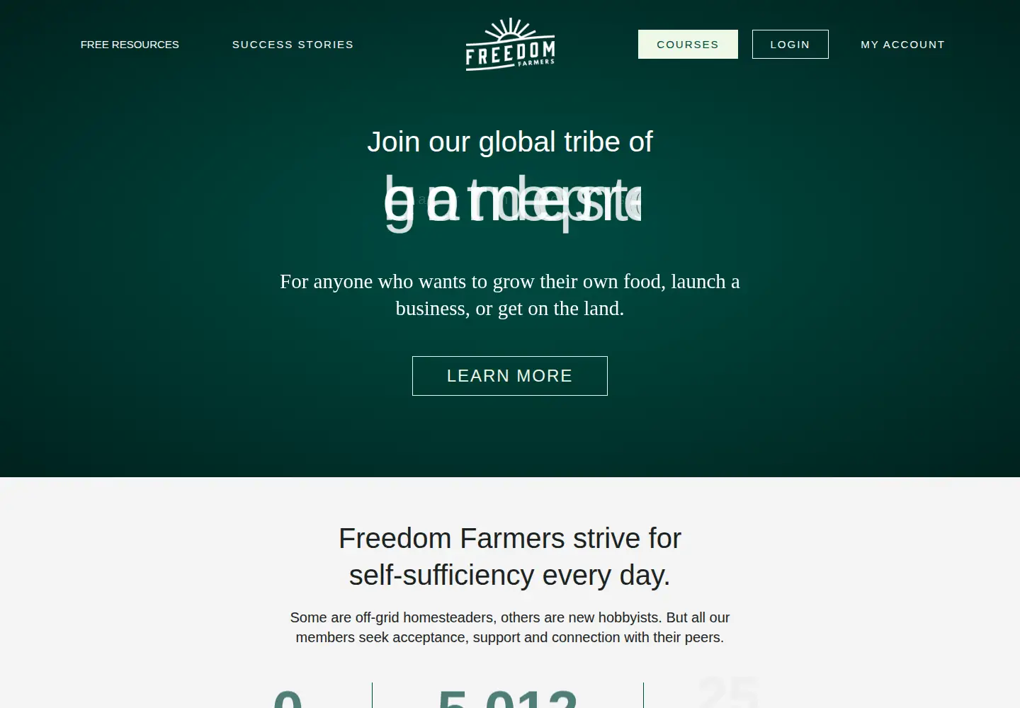Screenshot of freedomfarmers.com