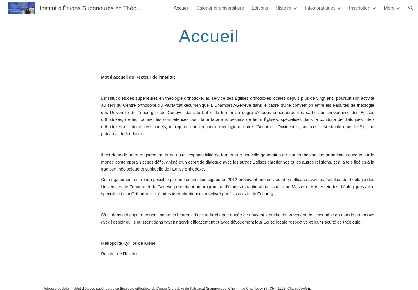 Screenshot of institutorthodoxe.org