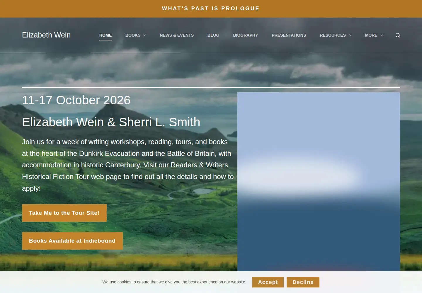 Screenshot of elizabethwein.com