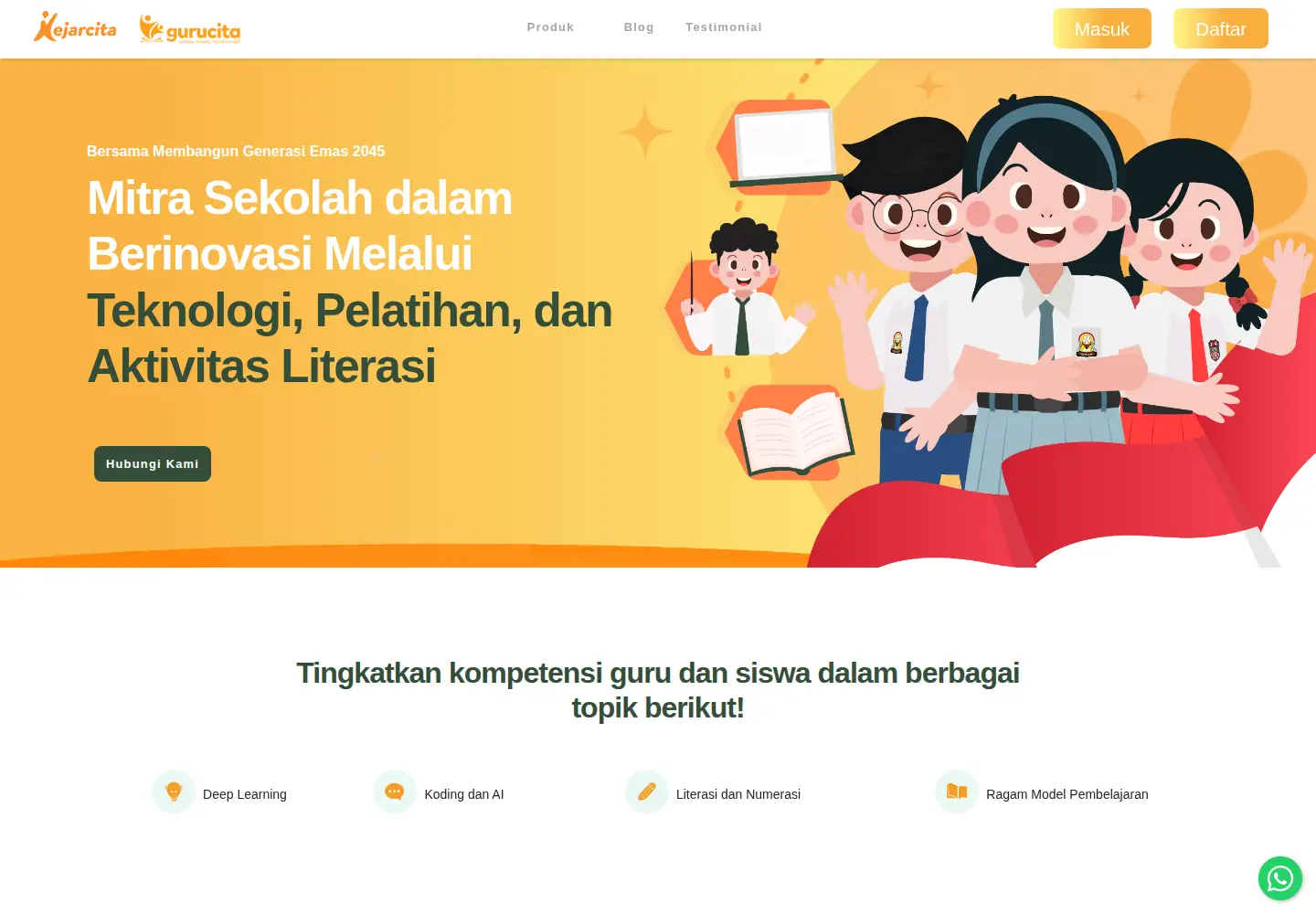 Screenshot of kejarcita.id