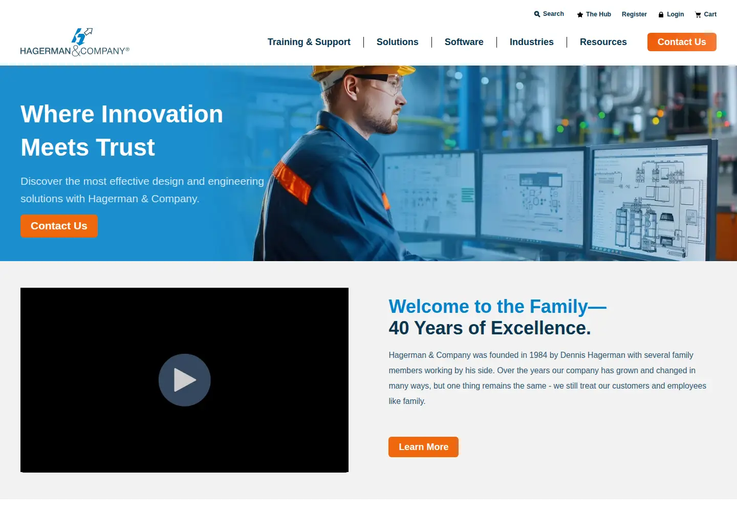 Captured homepage of hagerman.com in the current scan