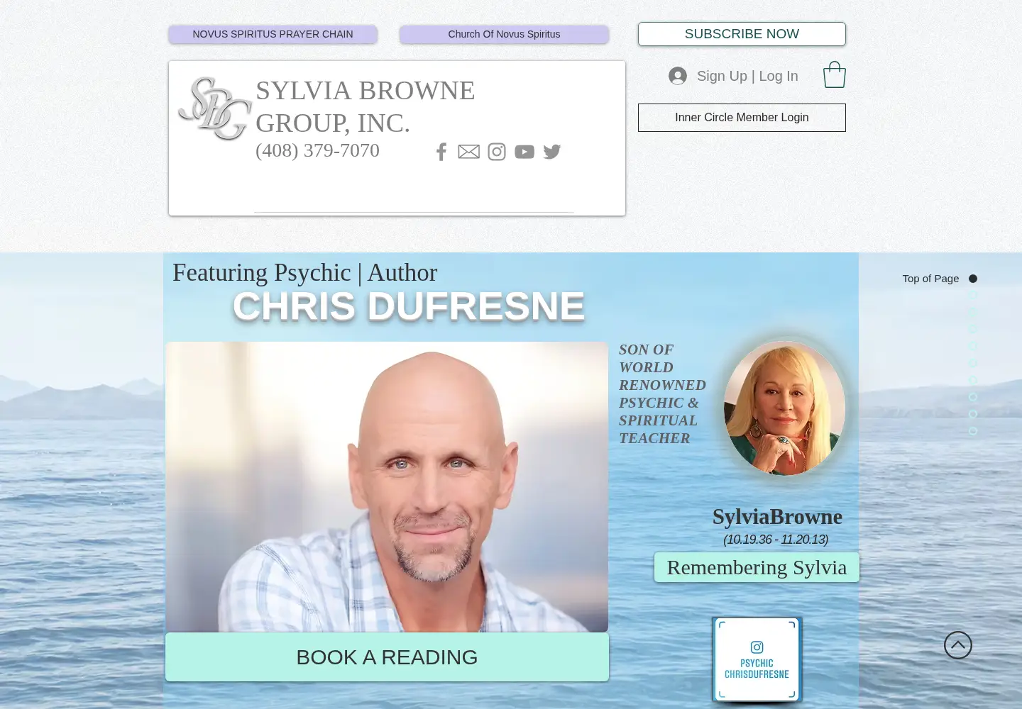 Screenshot of sylviabrowne.com