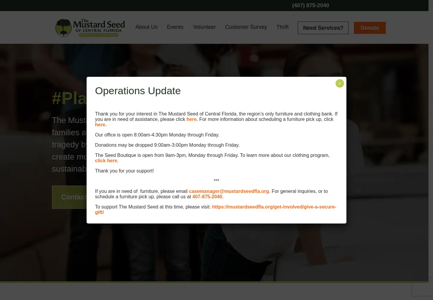 Screenshot of mustardseedfla.org