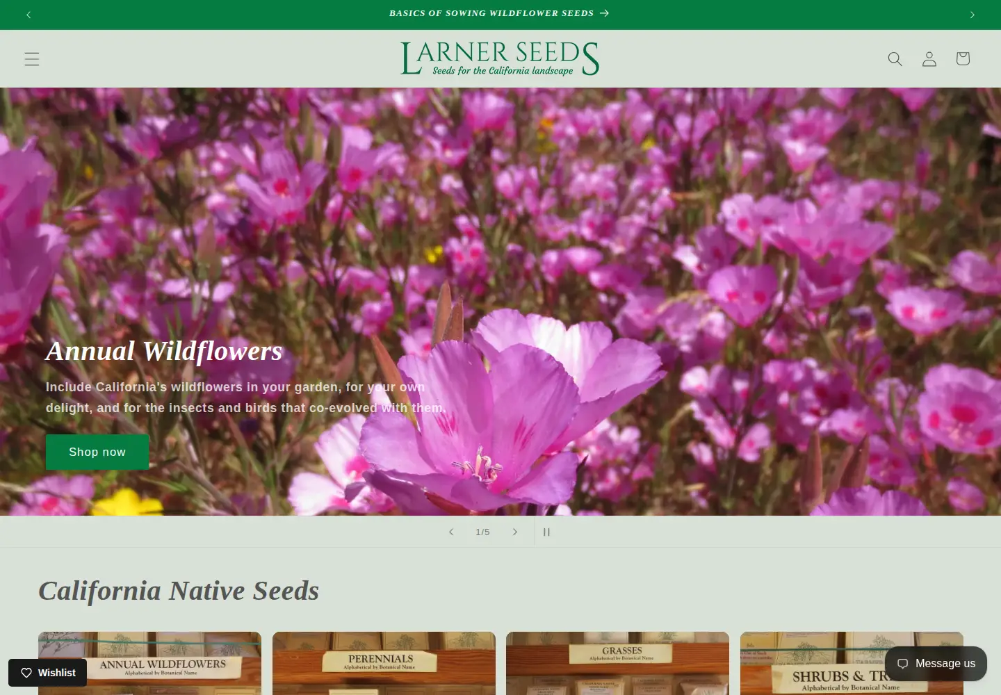 Screenshot of larnerseeds.com