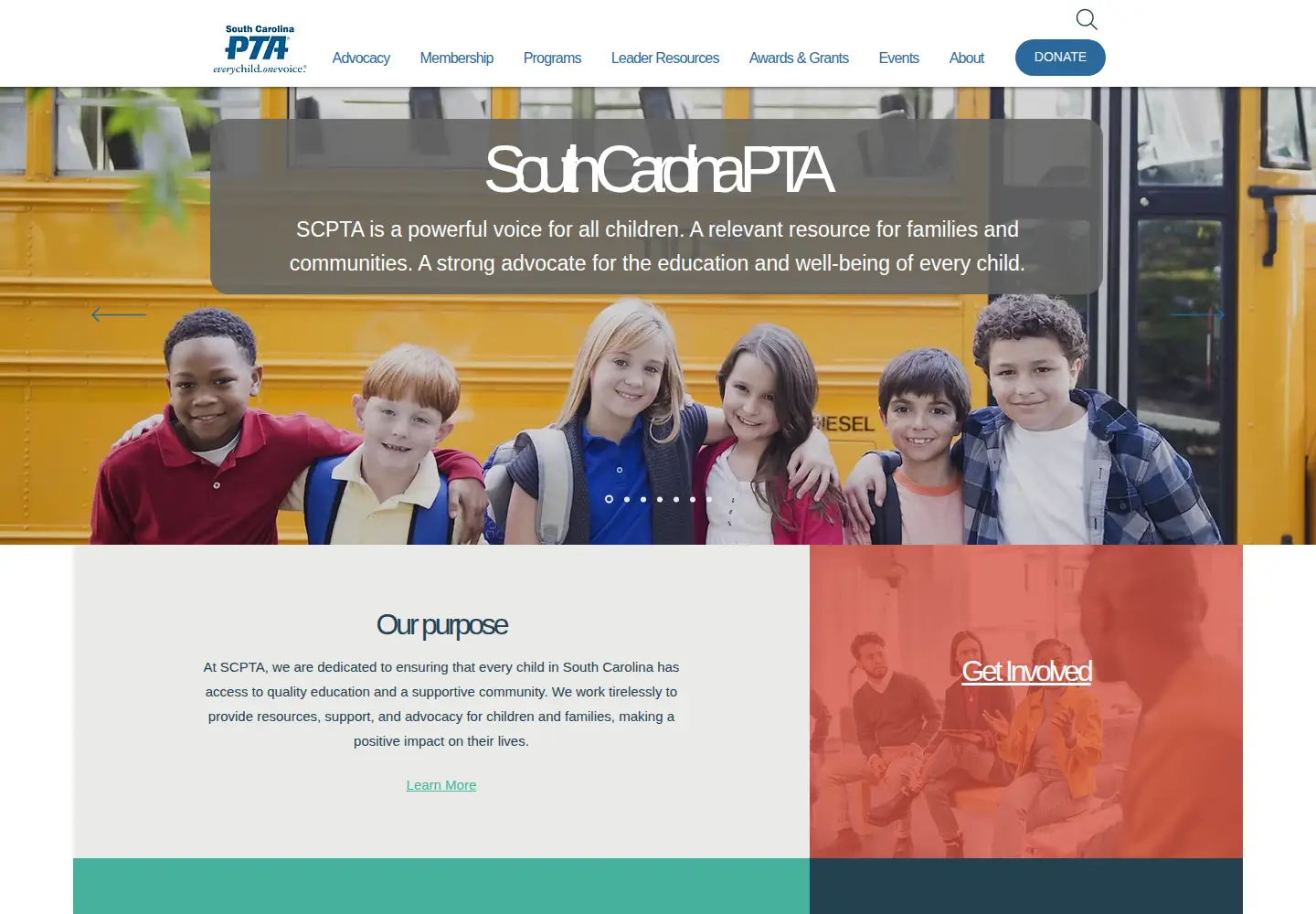 Screenshot of scpta.org