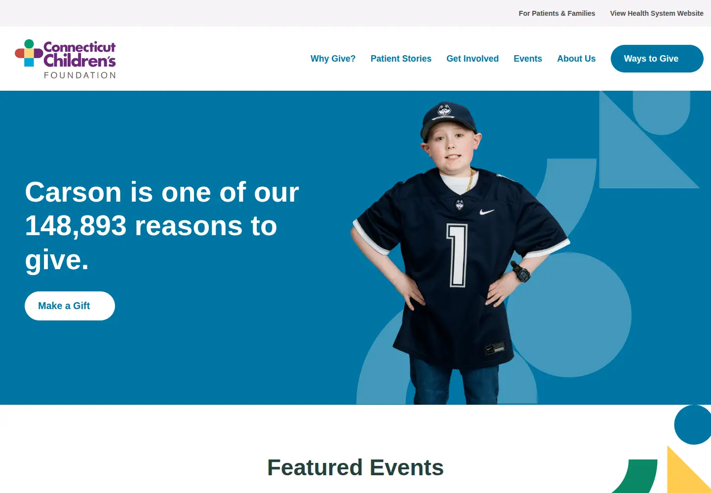 Screenshot of connecticutchildrensfoundation.org