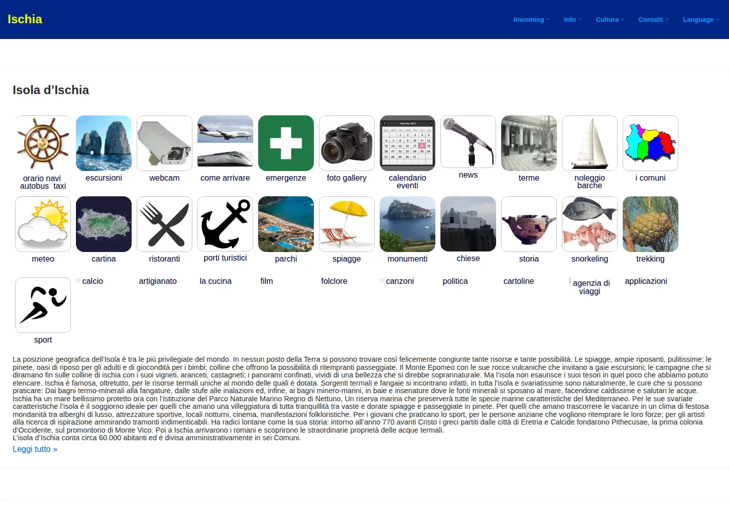 Screenshot of ischia.org