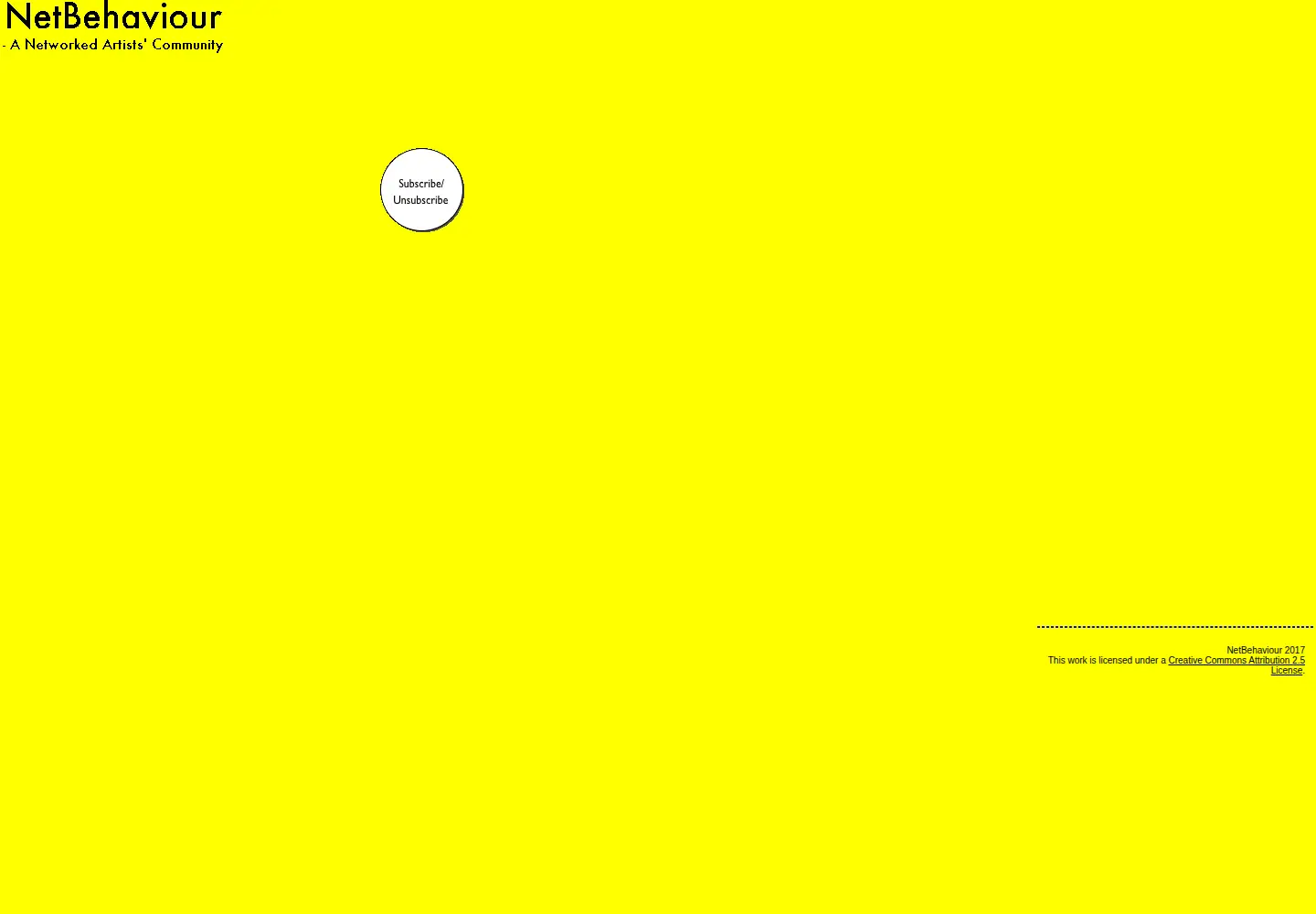 Captured homepage of netbehaviour.org in the current scan