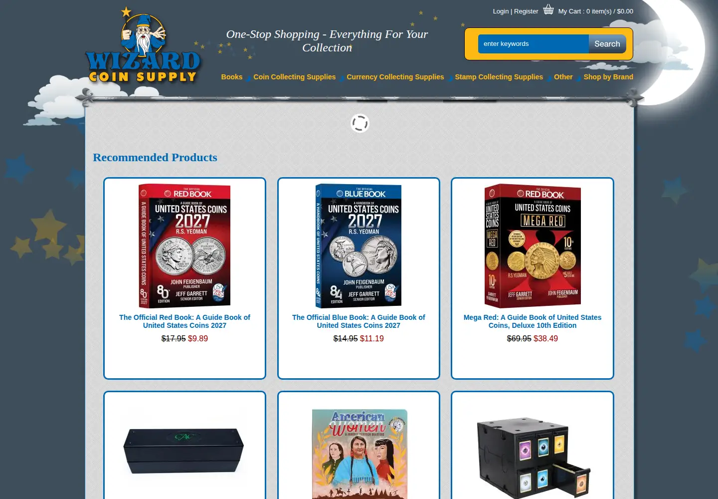 Screenshot of wizardcoinsupply.com