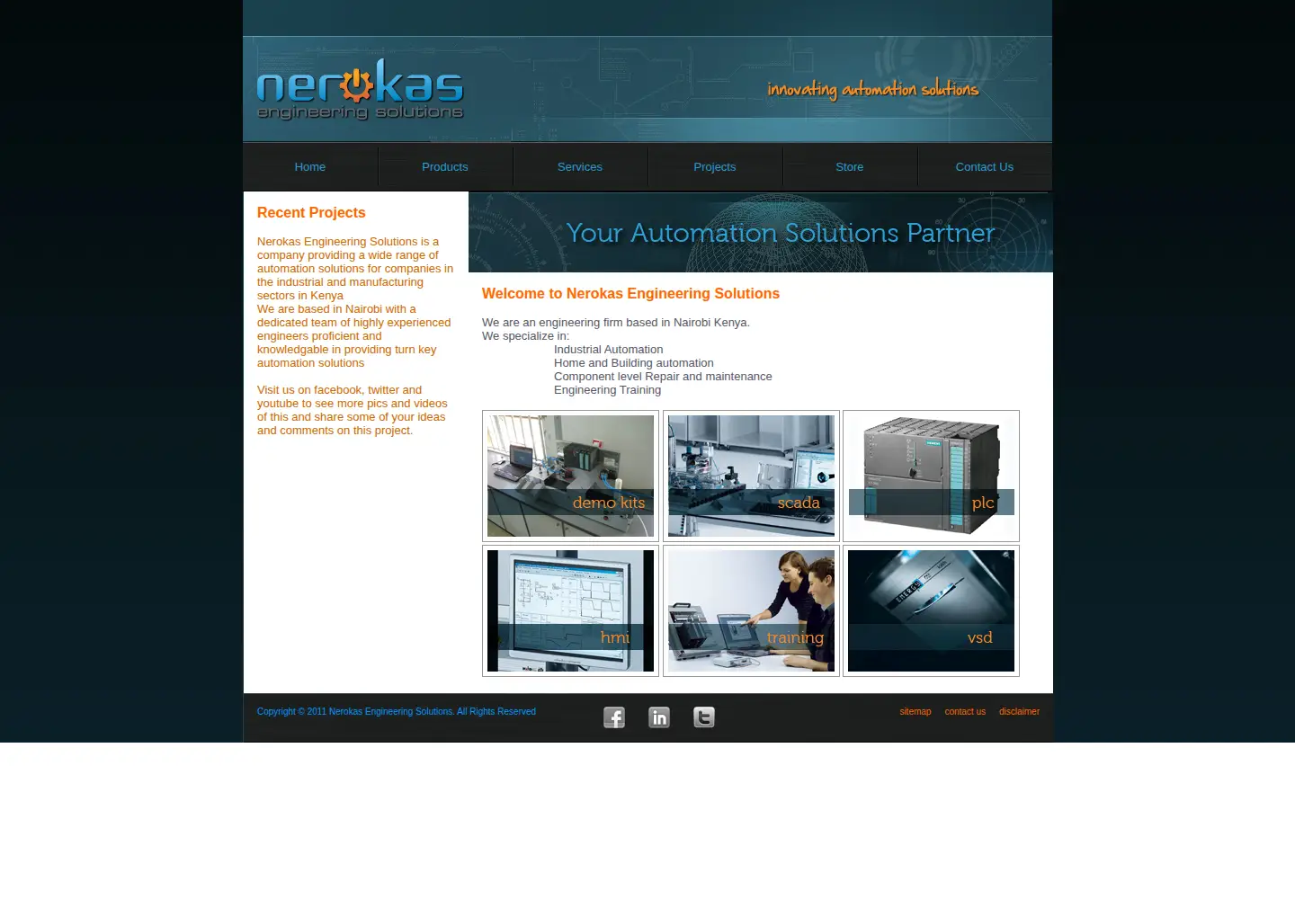 Captured homepage of nerokas.co.ke in the current scan