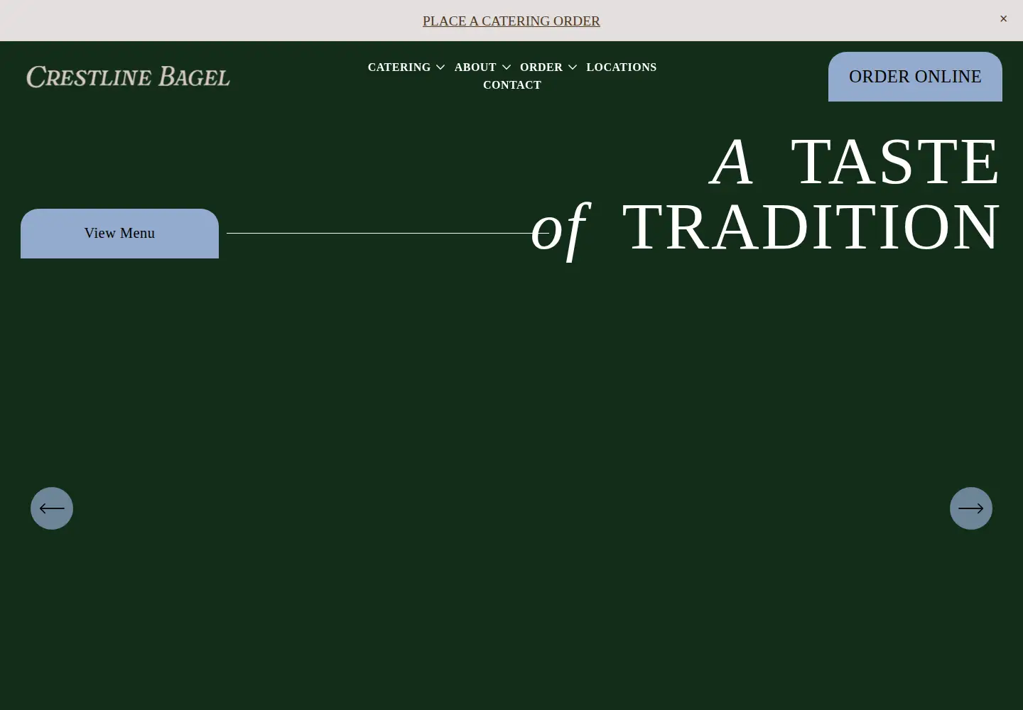 Screenshot of crestlinebagel.com